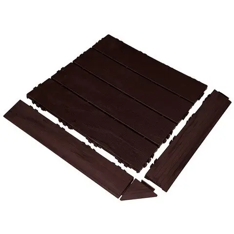 Pp fliese boden platte tm wood look rampe edge strip mahogany home outdoor terrasse balkon sauna 1